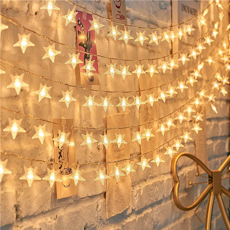 Star String Fairy lights for Bedroom Star String Lights Fairy Lights for Bedroom String Battery Powered / Adapter Christmas Lights / Wedding Party