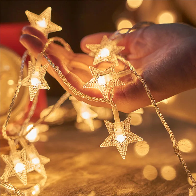 Star String Fairy lights for Bedroom Star String Lights Fairy Lights for Bedroom String Battery Powered / Adapter Christmas Lights / Wedding Party