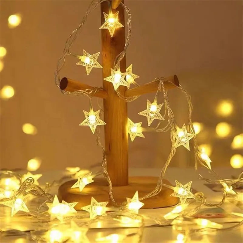 Star String Fairy lights for Bedroom Star String Lights Fairy Lights for Bedroom String Battery Powered / Adapter Christmas Lights / Wedding Party