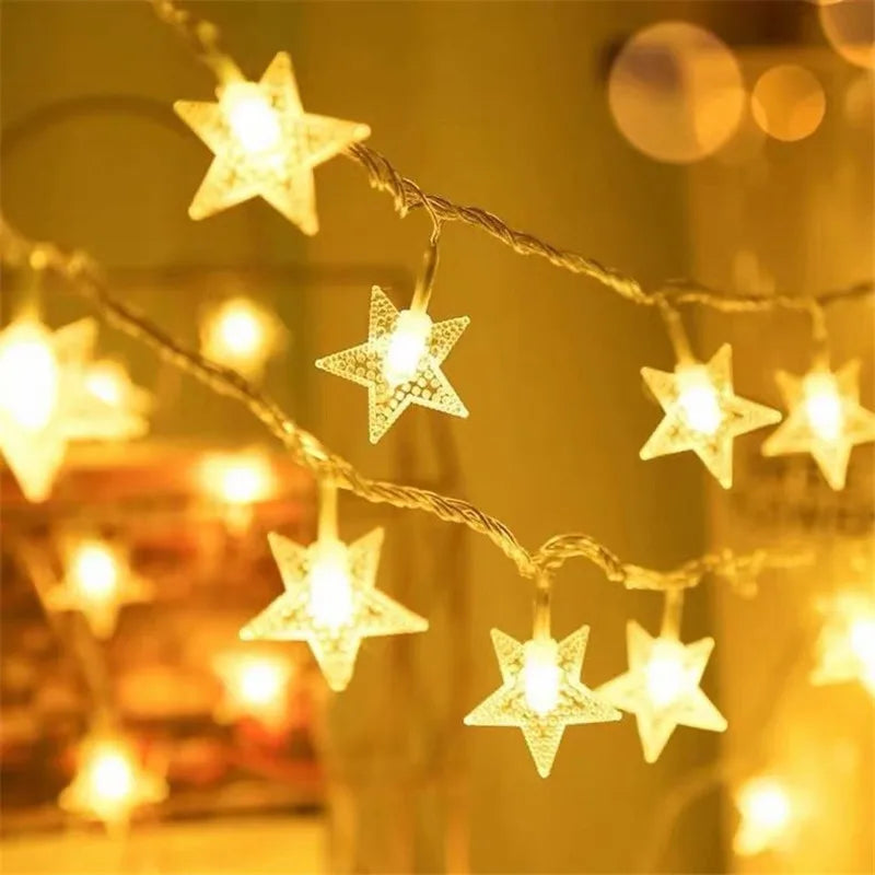 Star String Fairy lights for Bedroom Star String Lights Fairy Lights for Bedroom String Battery Powered / Adapter Christmas Lights / Wedding Party