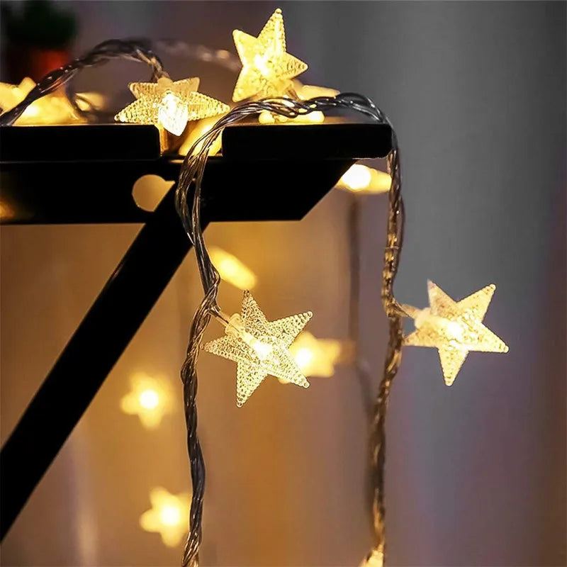 Star String Fairy lights for Bedroom Star String Lights Fairy Lights for Bedroom String Battery Powered / Adapter Christmas Lights / Wedding Party