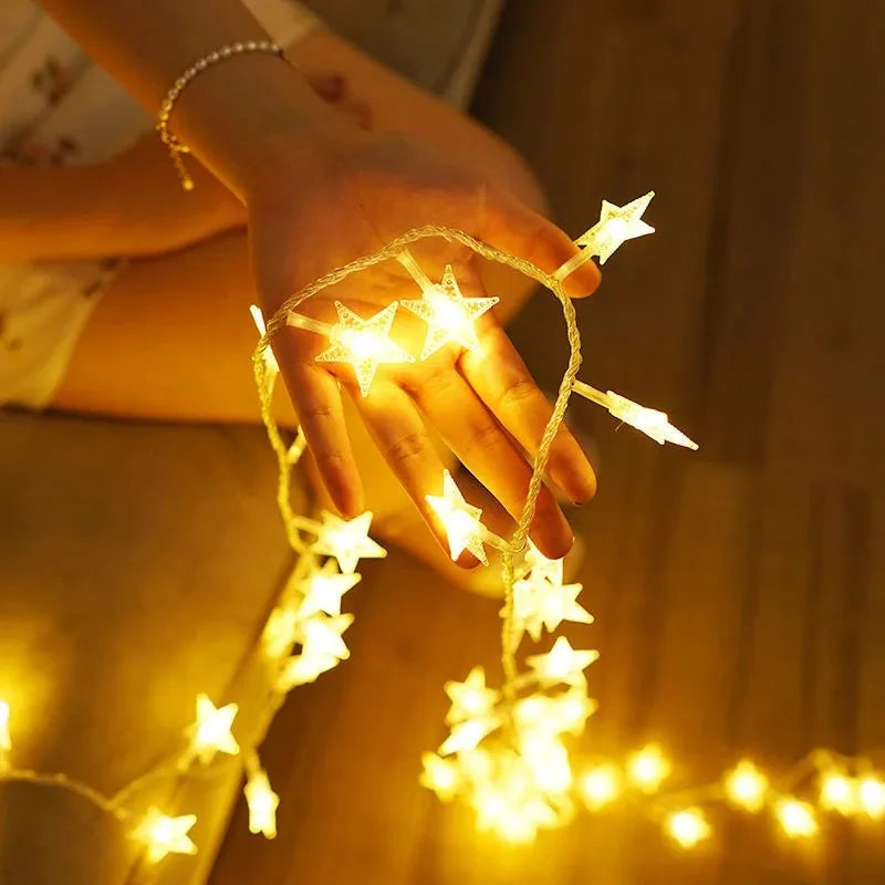 Star String Fairy lights for Bedroom Star String Lights Fairy Lights for Bedroom String Battery Powered / Adapter Christmas Lights / Wedding Party